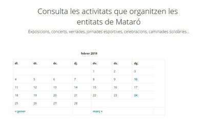 Mostra agenda compartida Mataró
