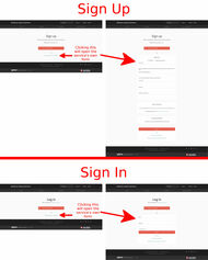 Clarify sign in and sign up pages
