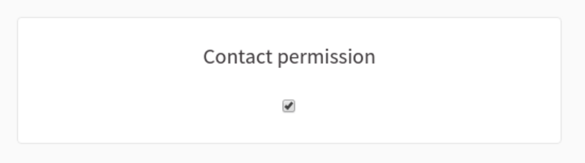 User invitation form doesn't render the text of the newsletter checkbox in the contact permissions section
