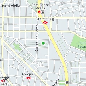 OpenStreetMap - Plaça del Canòdrom, El Congrés i els Indians, Barcelona, Barcelona, Cataluña, España